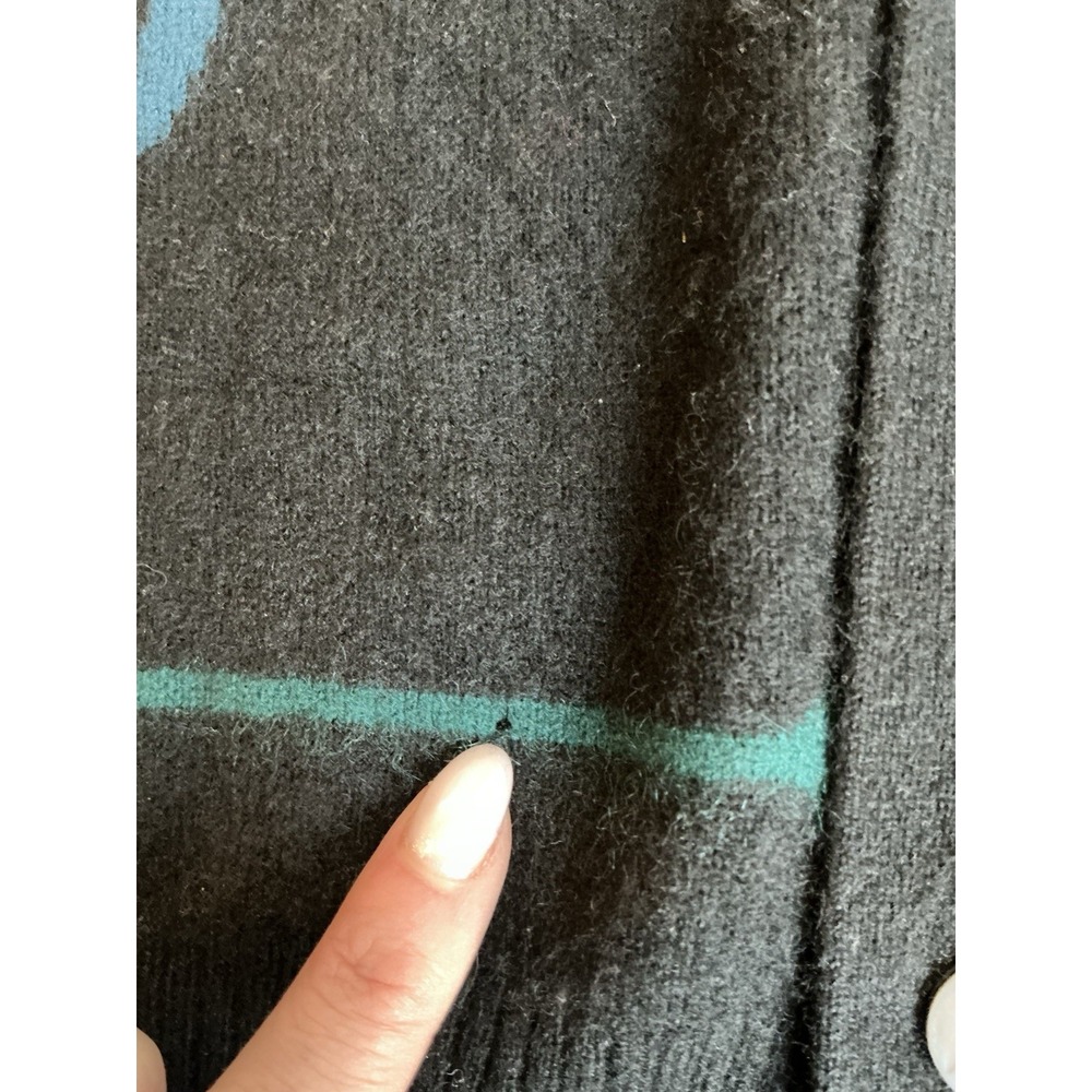 Unique MCM VTG 100% Cashmere Sweater Cardigan Olympic Abstract Design Size XL - Picture 6 of 12